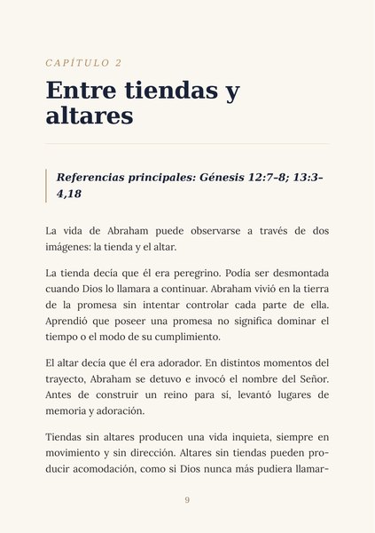 Página de para reflexionar con caja dorada